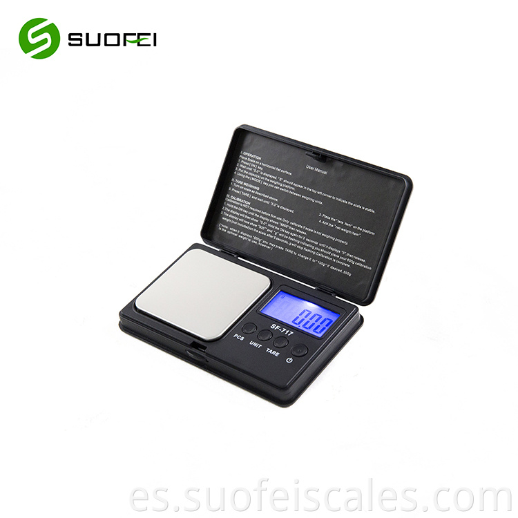 SF-717 500G Mini Scales 0.01G Máquina de escala de pesaje de diamantes de joyería de oro de bolsillo digital